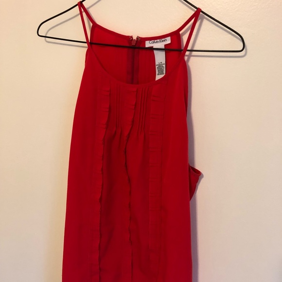 Calvin Klein Red Top size large - Picture 1 of 4